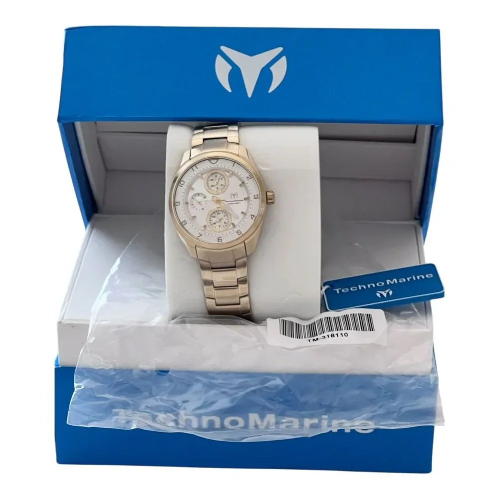TechnoMarine Ocean Quantum Women's Invicta Watch 36mm Goldtone TM-318110  Lady’s